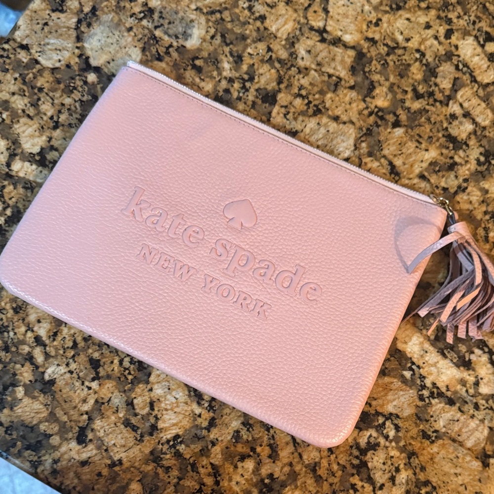 Kate Spade Blush Pink Leather Clutch